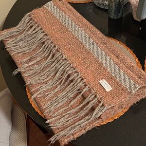 Hand Woven Elegant Fringe Scarf Mohair?  62 x 21 inches Gorgeous
